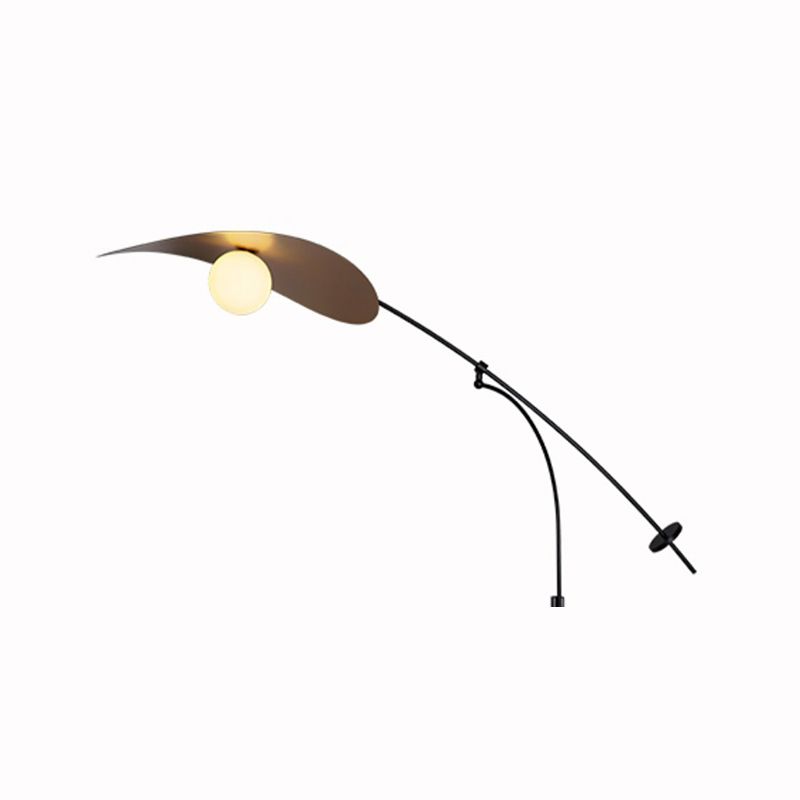 Carins Modern Vägglampa, Båge, Metall/Glas, Svart/Guld, Sovrum