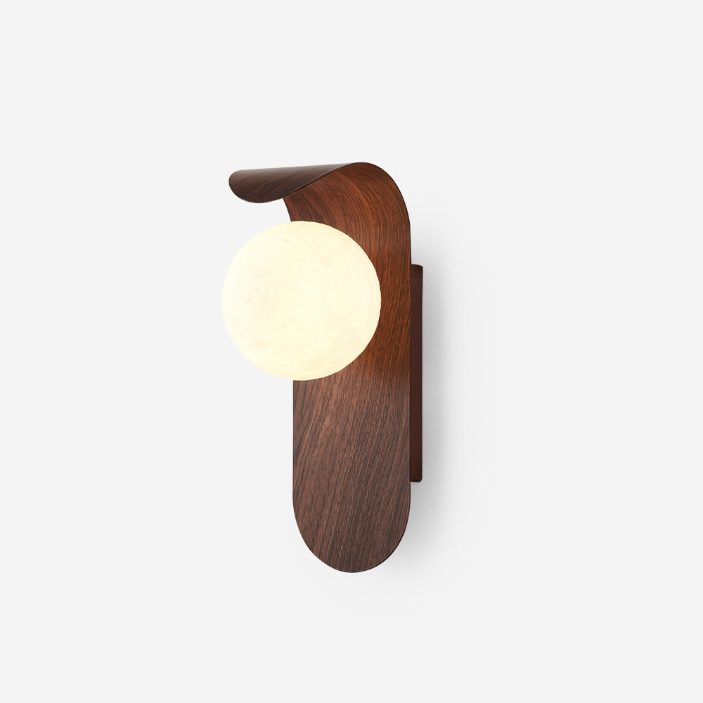 AuraWood Light – Retro trä-akrylglas LED vägglampa