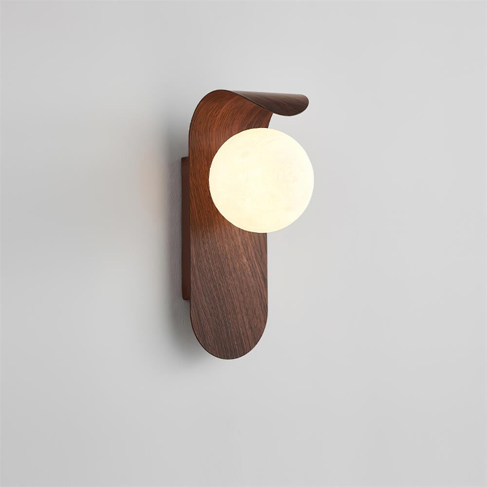 AuraWood Light – Retro trä-akrylglas LED vägglampa