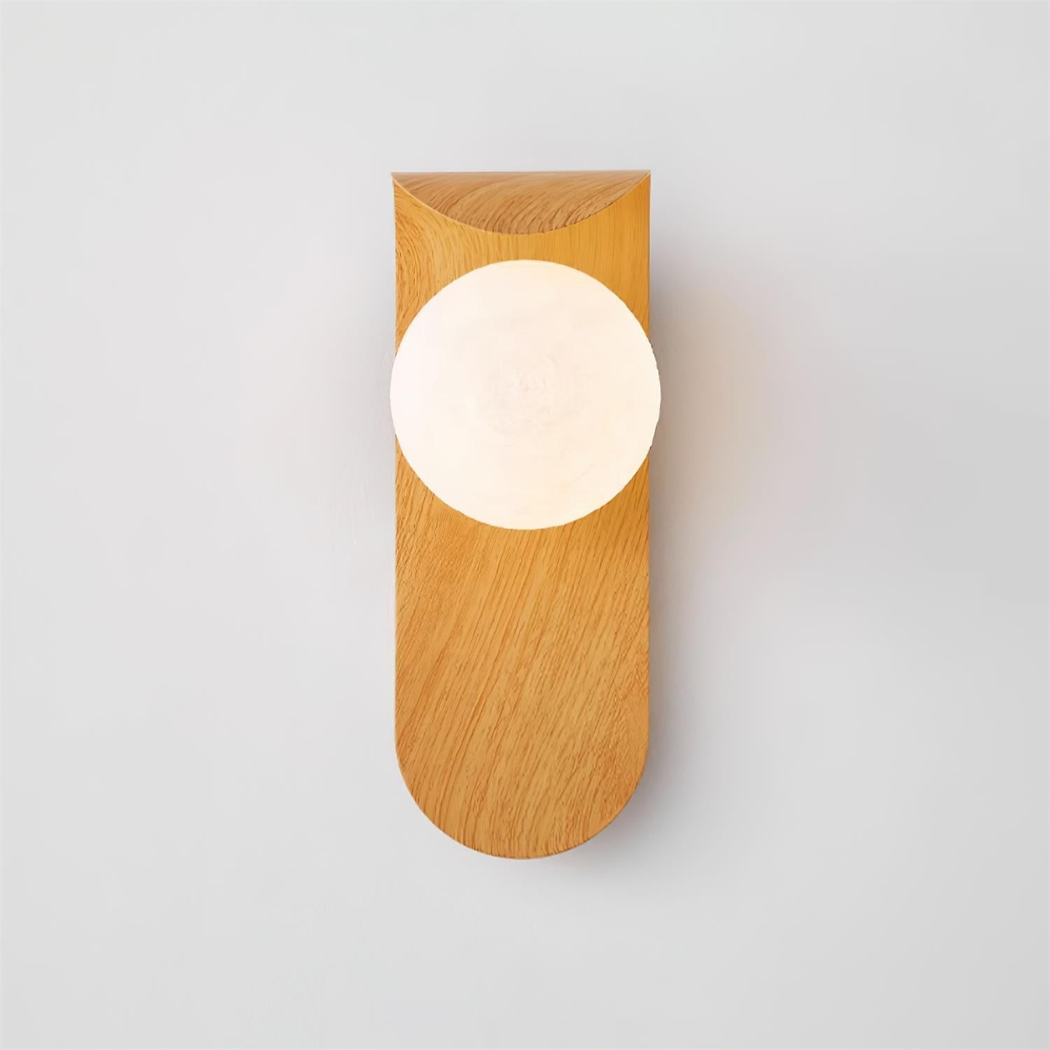 AuraWood Light – Retro trä-akrylglas LED vägglampa