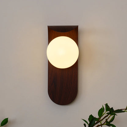 AuraWood Light – Retro trä-akrylglas LED vägglampa