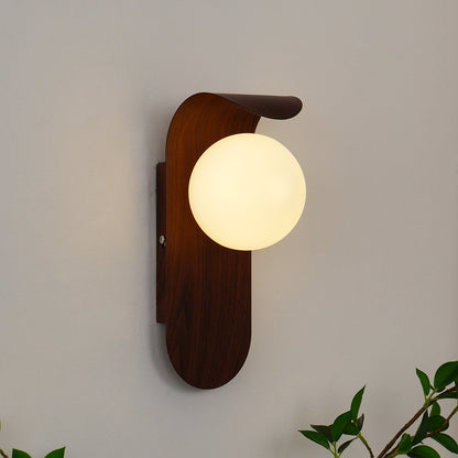 AuraWood Light – Retro trä-akrylglas LED vägglampa
