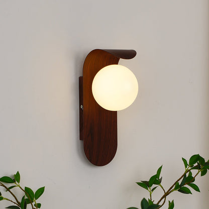 AuraWood Light – Retro trä-akrylglas LED vägglampa