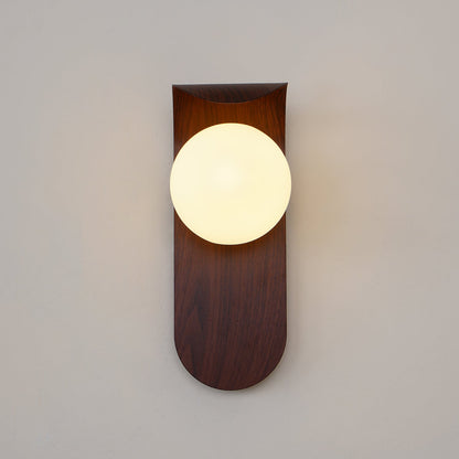 AuraWood Light – Retro trä-akrylglas LED vägglampa