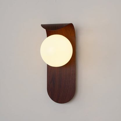 AuraWood Light – Retro trä-akrylglas LED vägglampa