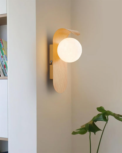 AuraWood Light – Retro trä-akrylglas LED vägglampa