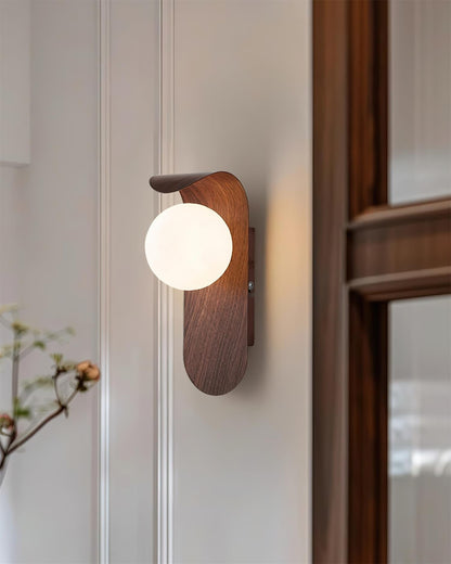 AuraWood Light – Retro trä-akrylglas LED vägglampa
