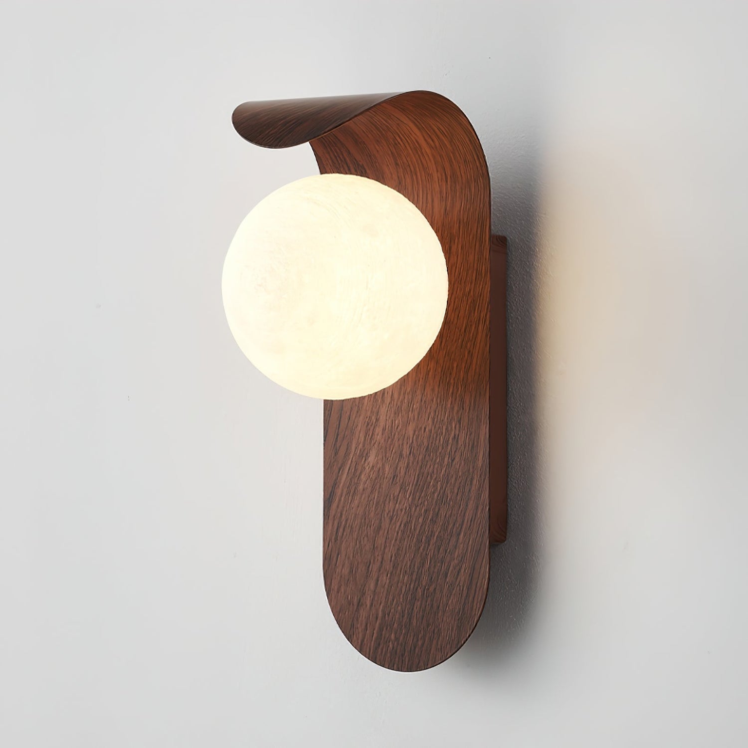 AuraWood Light – Retro trä-akrylglas LED vägglampa