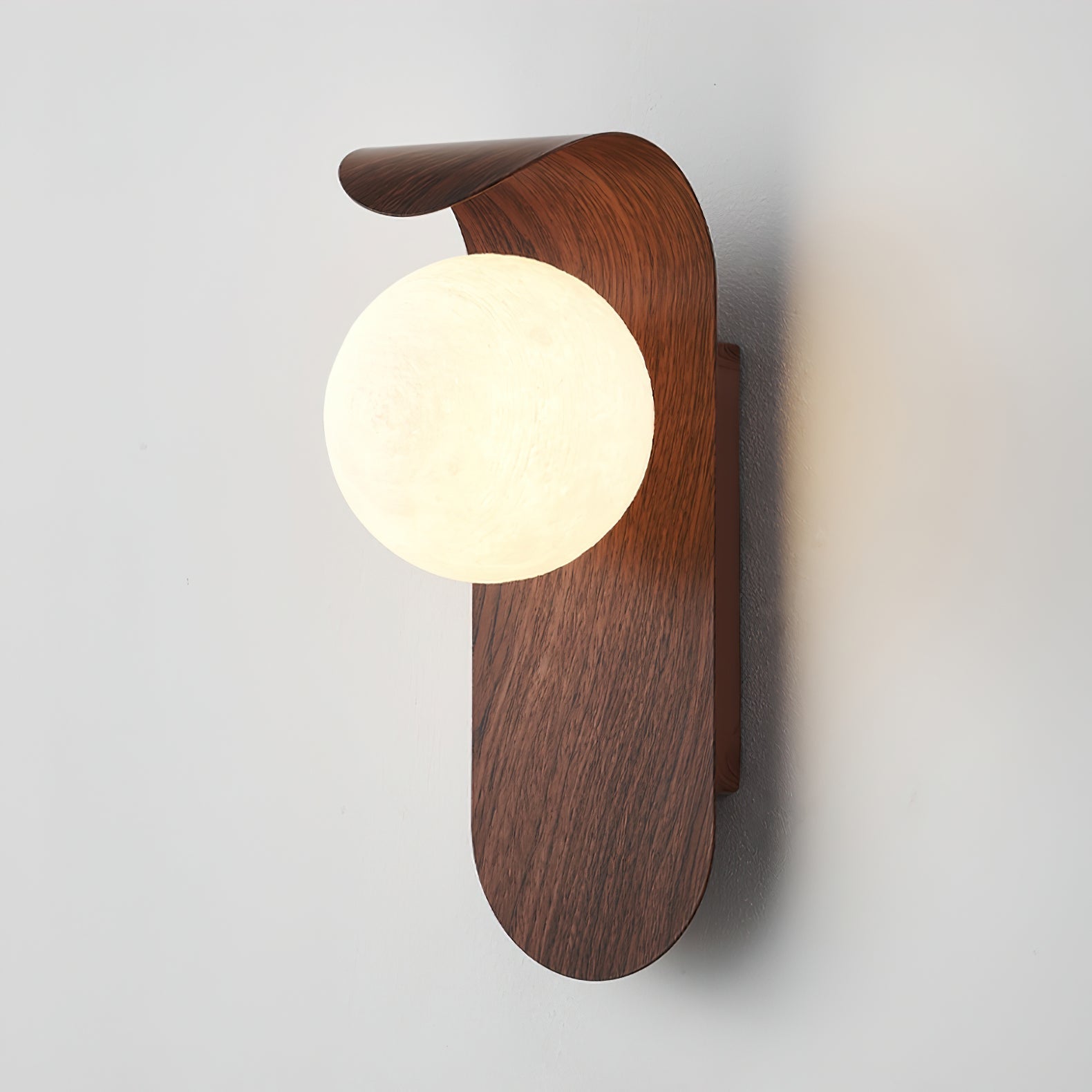 AuraWood Light – Retro trä-akrylglas LED vägglampa