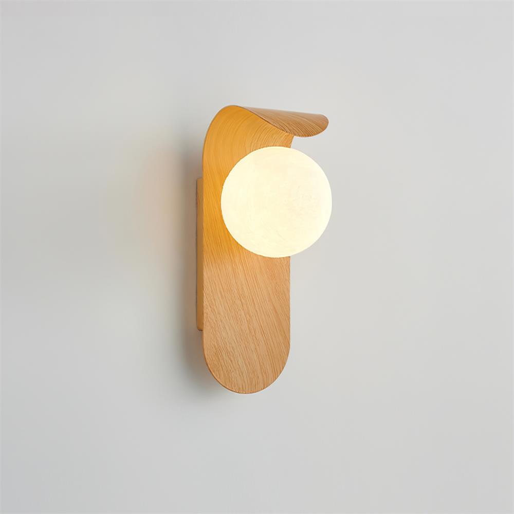 AuraWood Light – Retro trä-akrylglas LED vägglampa