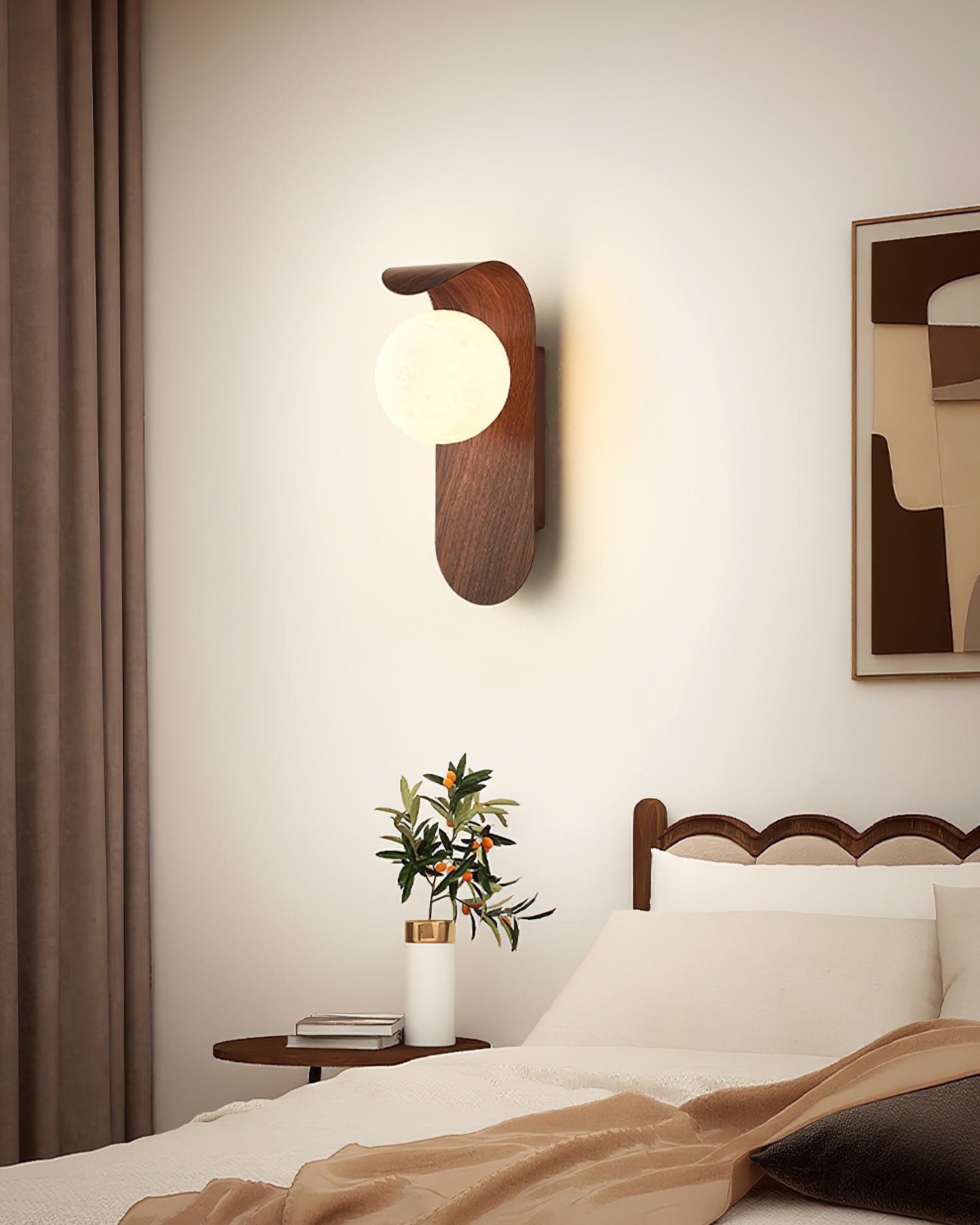AuraWood Light – Retro trä-akrylglas LED vägglampa