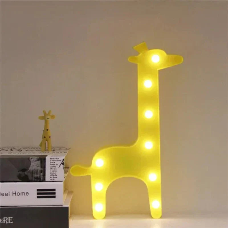 LumiZoo - LED Giraff Nattlampa för Barn, Dimbar Skrivbordslampa &amp; Sängrumsdekoration