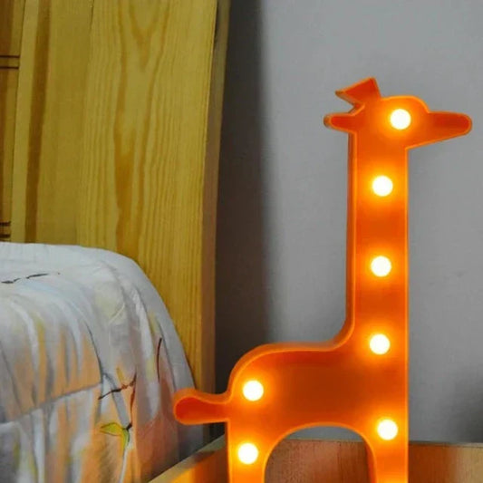 LumiZoo - LED Giraff Nattlampa för Barn, Dimbar Skrivbordslampa & Sängrumsdekoration