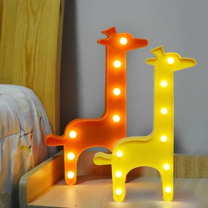 LumiZoo - LED Giraff Nattlampa för Barn, Dimbar Skrivbordslampa &amp; Sängrumsdekoration