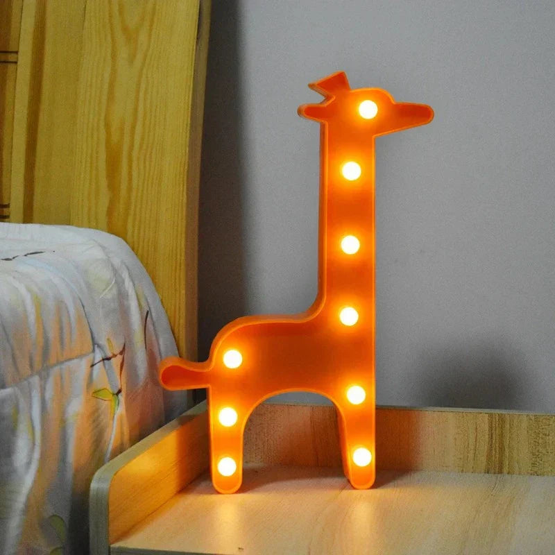 LumiZoo - LED Giraff Nattlampa för Barn, Dimbar Skrivbordslampa &amp; Sängrumsdekoration