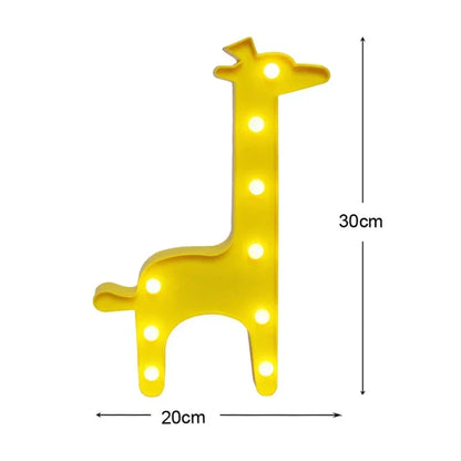 LumiZoo - LED Giraff Nattlampa för Barn, Dimbar Skrivbordslampa &amp; Sängrumsdekoration