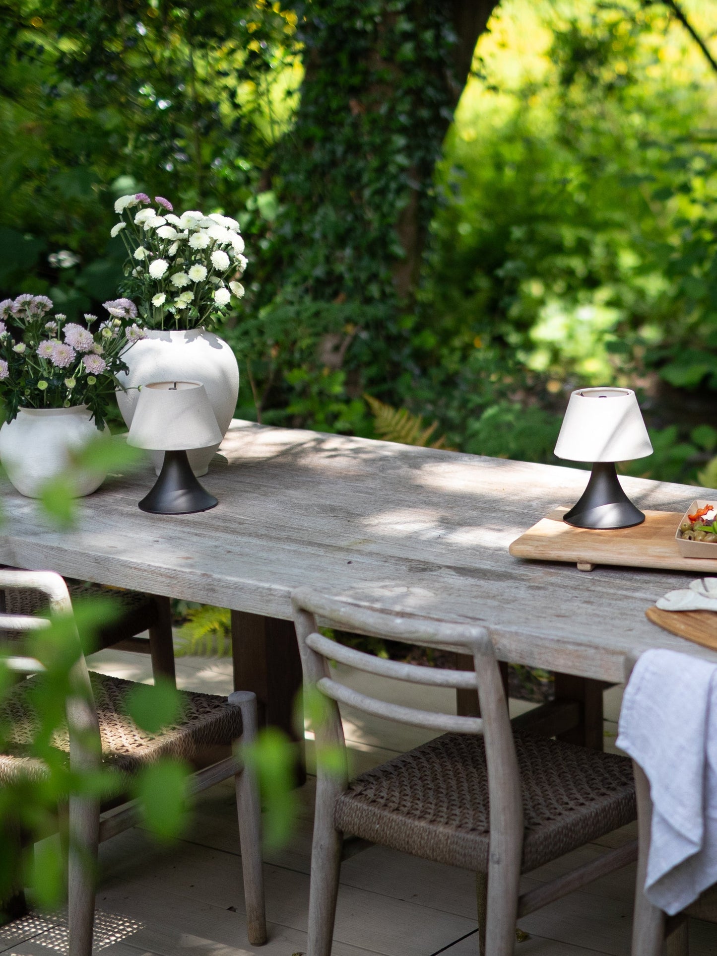 Cenare Uppladdningsbar Bordslampa | Brons & Linne | Portabel Stämningsljus | Touch Dimming | Brick by Brick