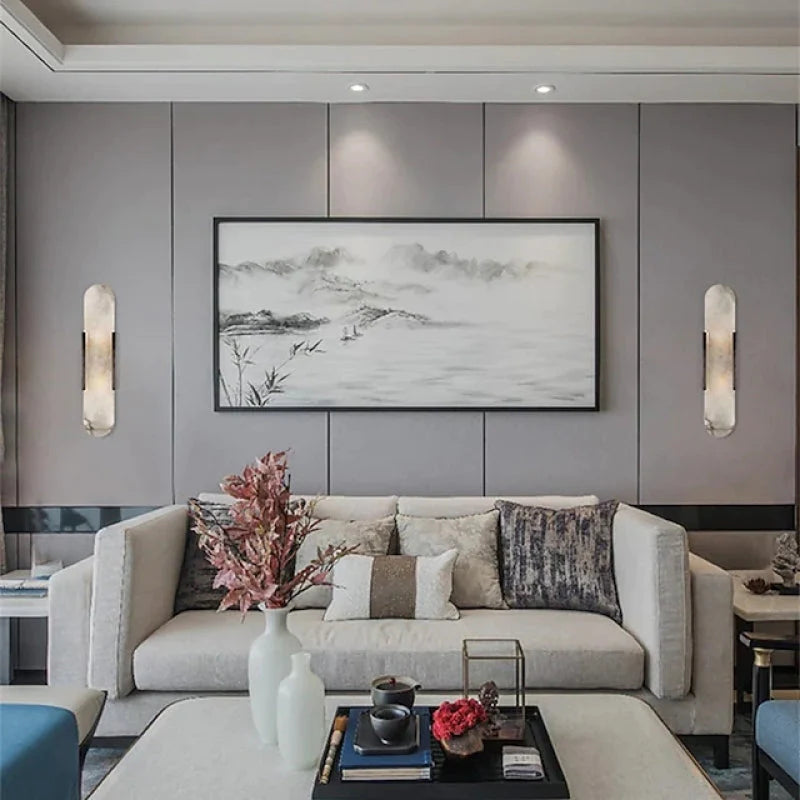 Chen LED Vägglampa Svart/Guld - Matsal/Recension - Metall/Dolomit