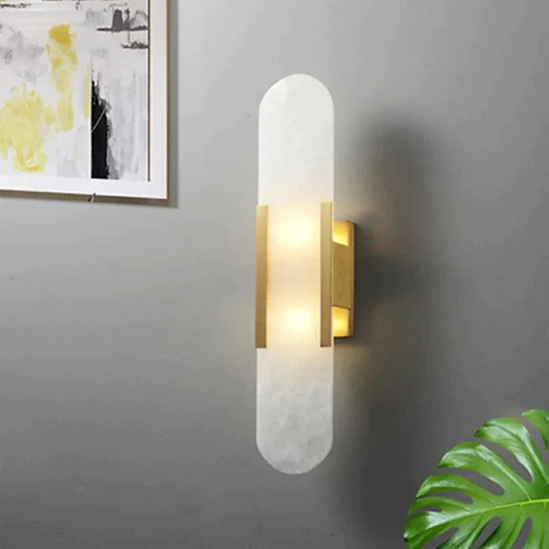 Chen LED Vägglampa Svart/Guld - Matsal/Recension - Metall/Dolomit