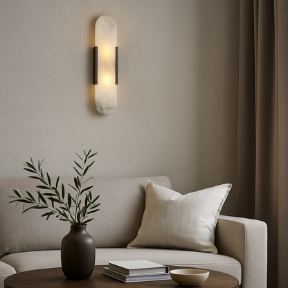 Modern Marmor Sängsida Sconce Lampa - Elegant Väggarmatur