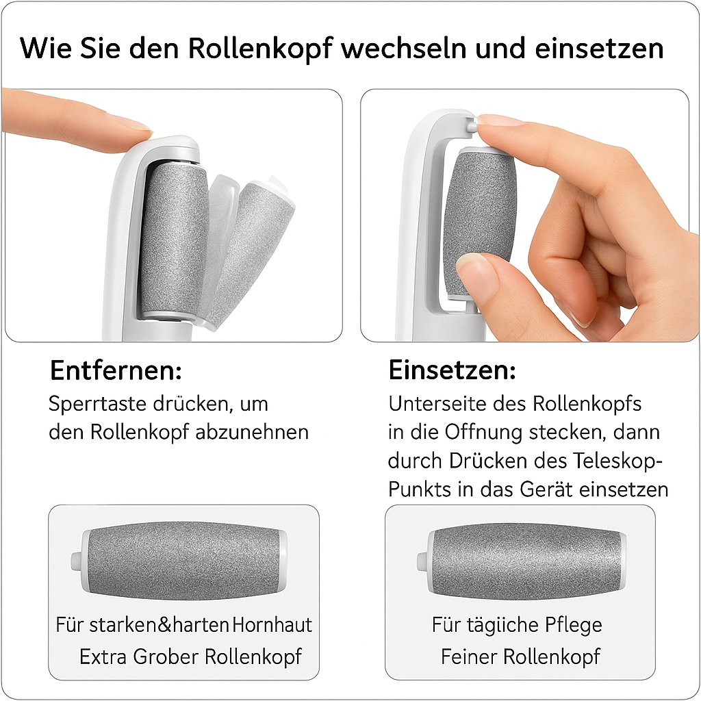 Elektrisk hornhinna borttagare för fötterna