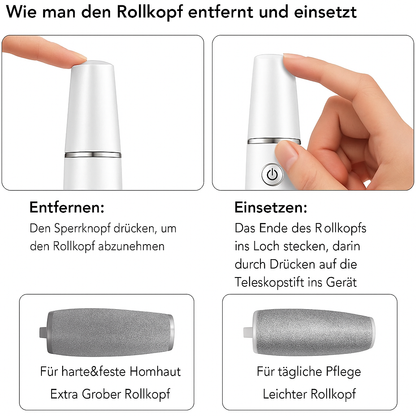 Elektrisk hornhinna borttagare för fötterna