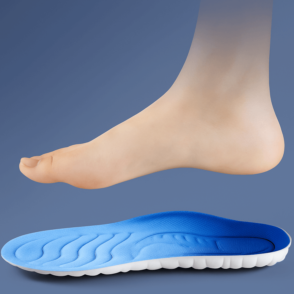 Royallure CloudFlex Ortopediska Inlägg – 4D Minnesfoam, Stötdämpande, Klipp-till-Pass