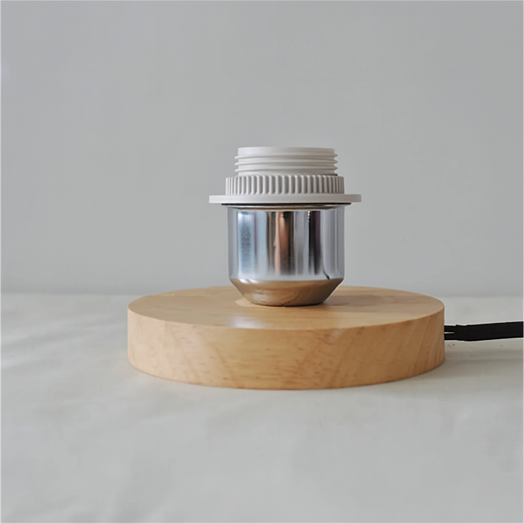 Royallure Trä Bordslampa Bas med E27 Fäste &amp; På/Av Switch för Hemljus