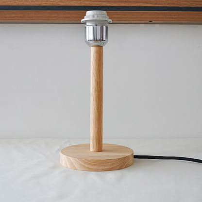 Royallure Trä Bordslampa Bas med E27 Fäste &amp; På/Av Switch för Hemljus