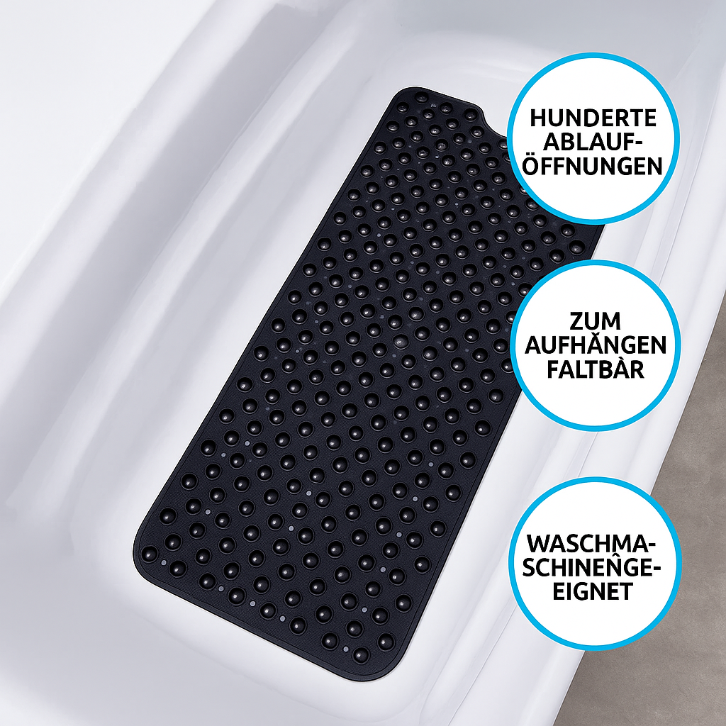 BathGrip Antirutschmatta | Extra lång badmatta för dusch &amp; badkar