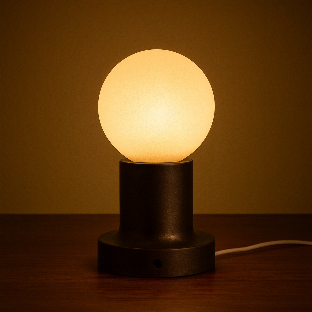 Porta uppladdningsbar bordslampa | Trådlösa sänglampor | Bronsbas & opalglas | Touch dimning | Brick by Brick