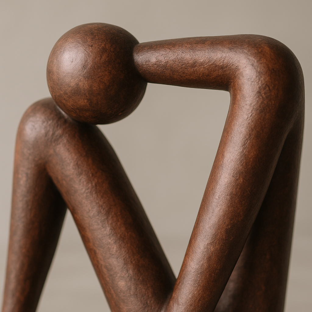 Skulpturala Bokstöd | Modern Hylldekoration | Icke-glidande Bas | 5,9&quot; Harpiks