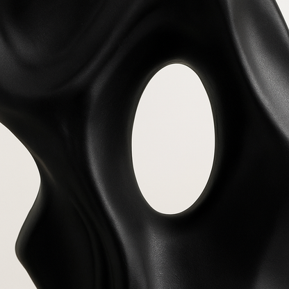 Modern skulptural keramikvas | Abstrakt hylla eller bordsdekoration | Svart eller vit finish