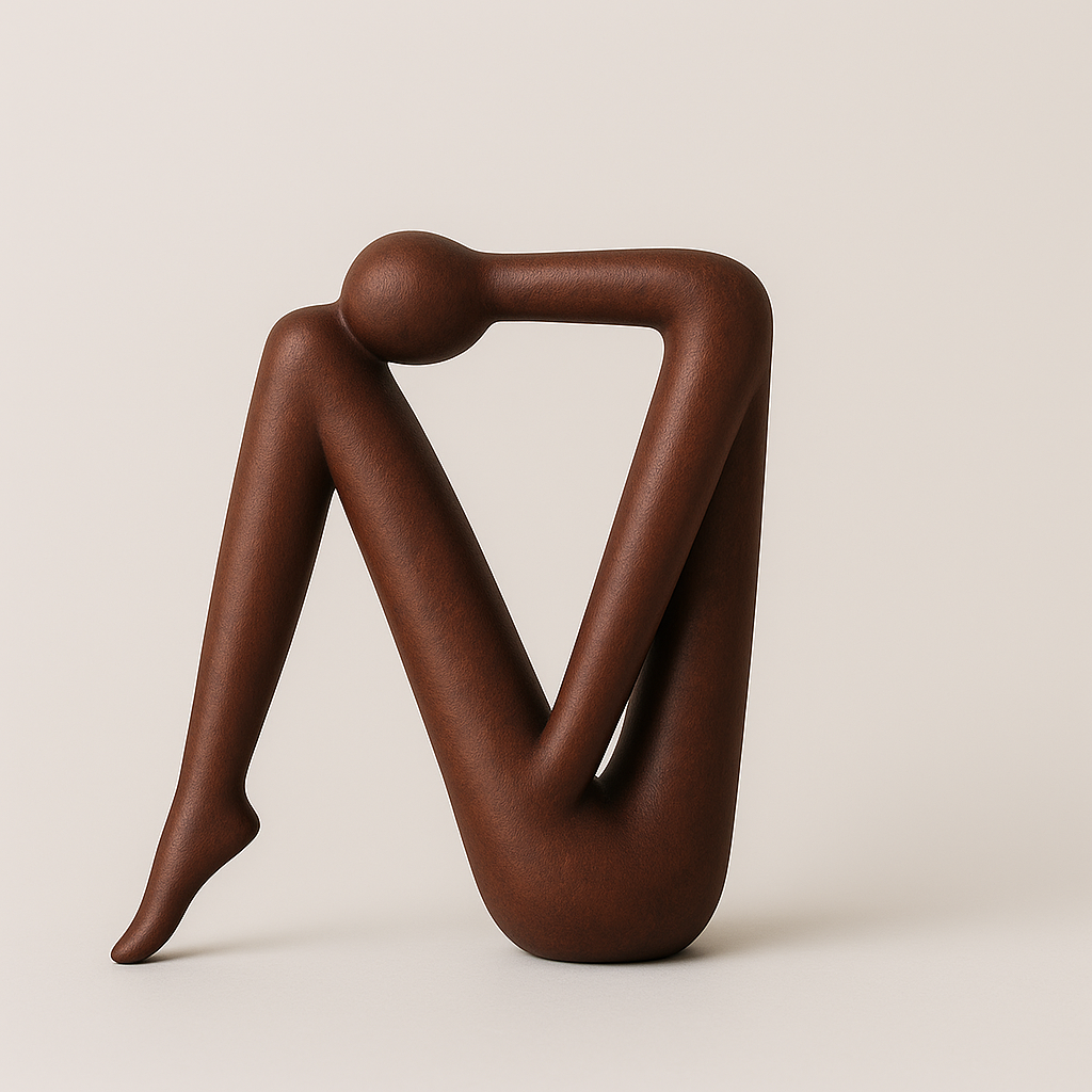 Skulpturala Bokstöd | Modern Hylldekoration | Icke-glidande Bas | 5,9&quot; Harpiks