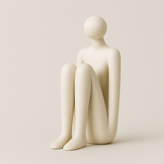 Skulpturala Bokstöd | Modern Hylldekoration | Icke-glidande Bas | 5,9" Harpiks