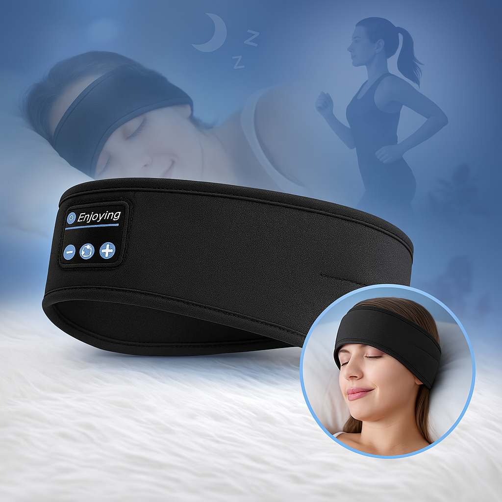 Bluetooth Sömnheadset med Mjukt Huvudband