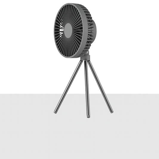 Royallure Bärbar Campingfläkt 10000mAh Uppladdningsbar med LED-lampa & Power Bank