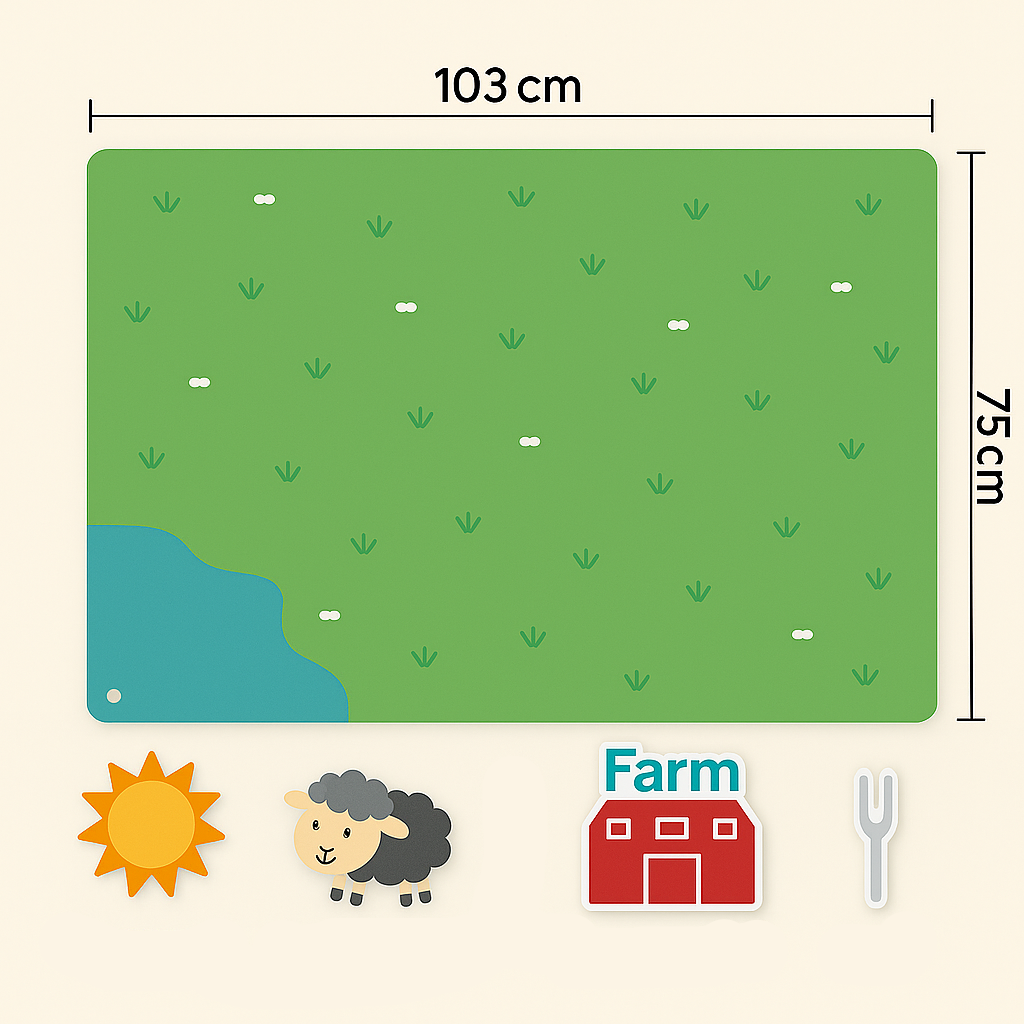Väggkonst Filttavla Djur Lärande Leksak