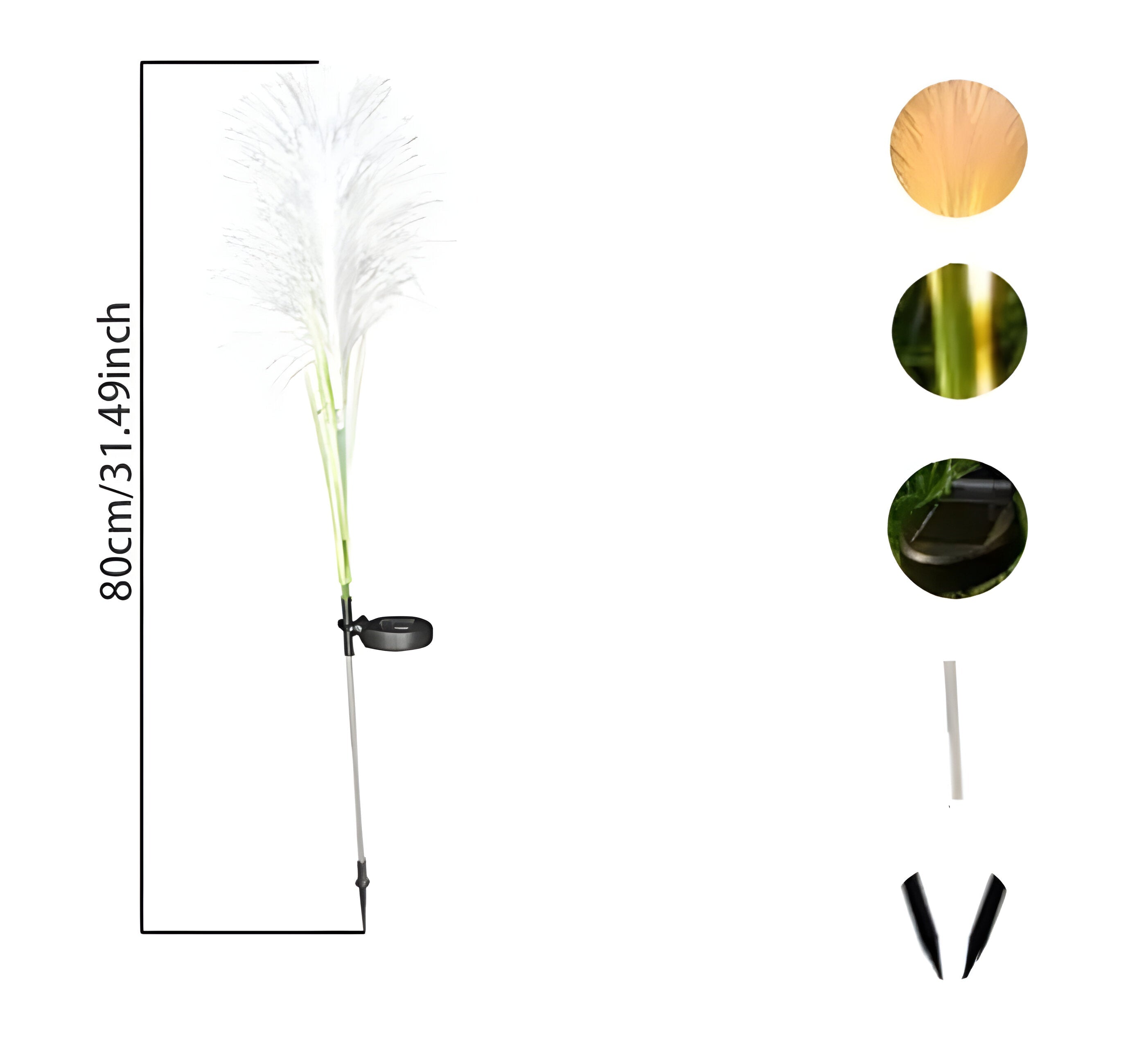 AuroraStalk Light – Solar fiber bulrush utomhuslampa