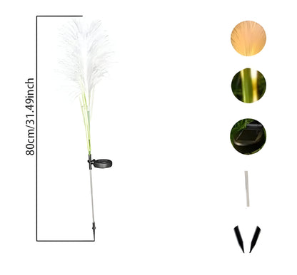 AuroraStalk Light – Solar fiber bulrush utomhuslampa