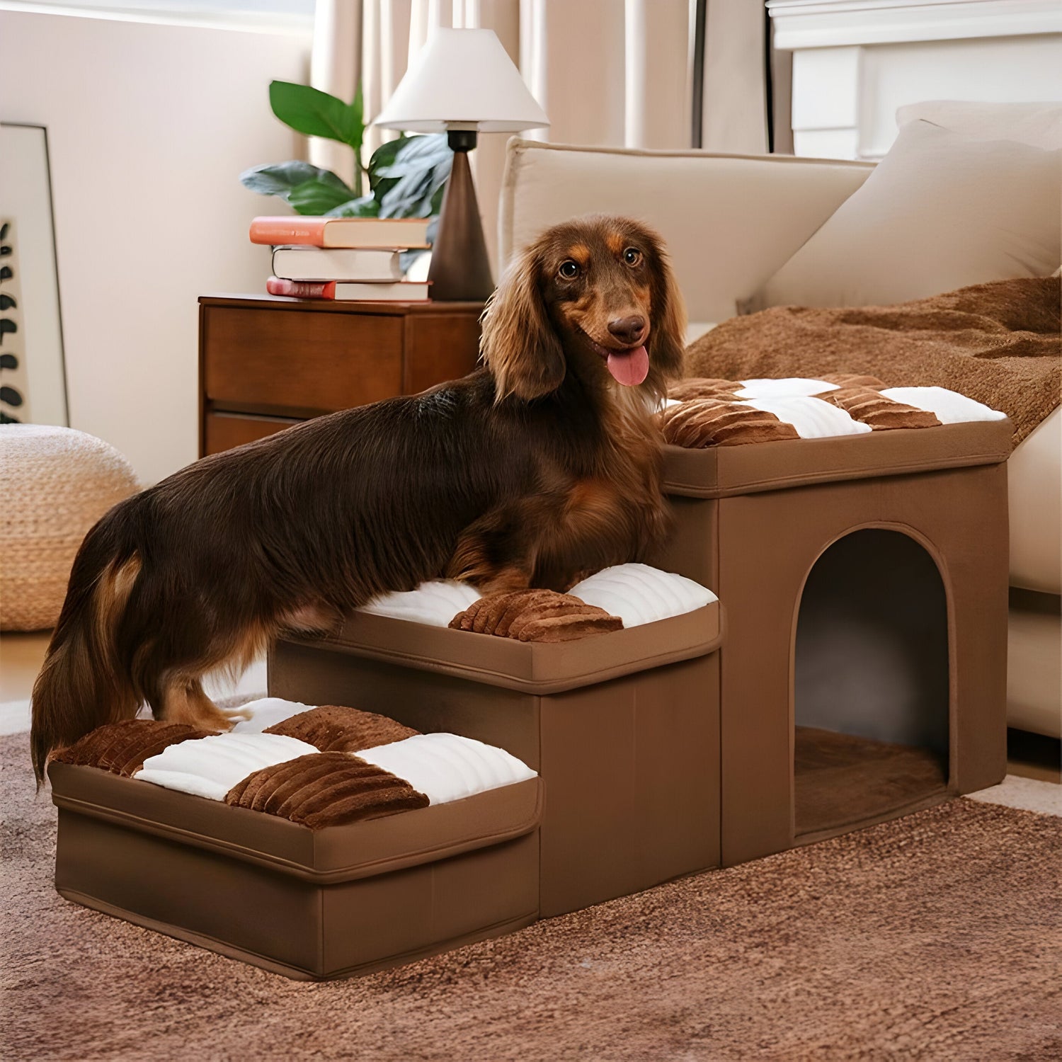 FetchFold Hundetrappa – Håndlaget hundetrappa med oppbevaring