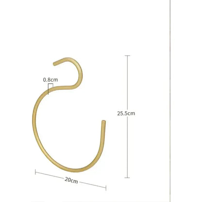 Formessé S-Form Klädhängare Set (5 stycken) | Platsbesparande &amp; Fållfri | Mattguld eller Silver | 20 × 25 cm