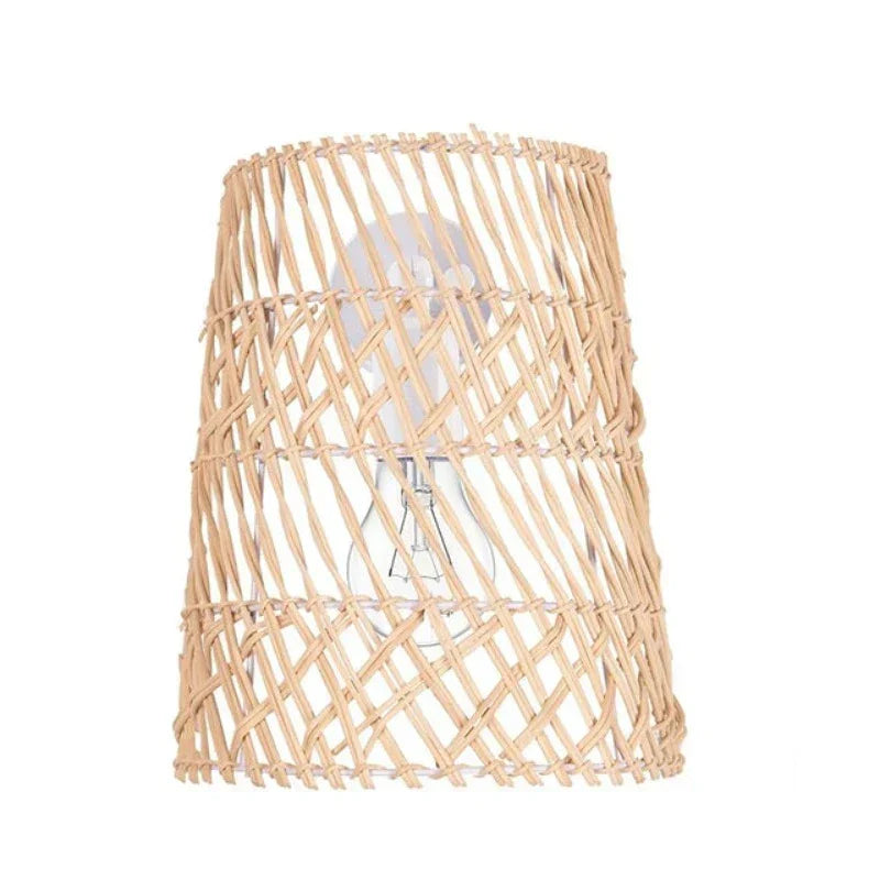 RattanGlow - Boho Vägglampa av Handgjord Rotang – Stämningsfull Belysning