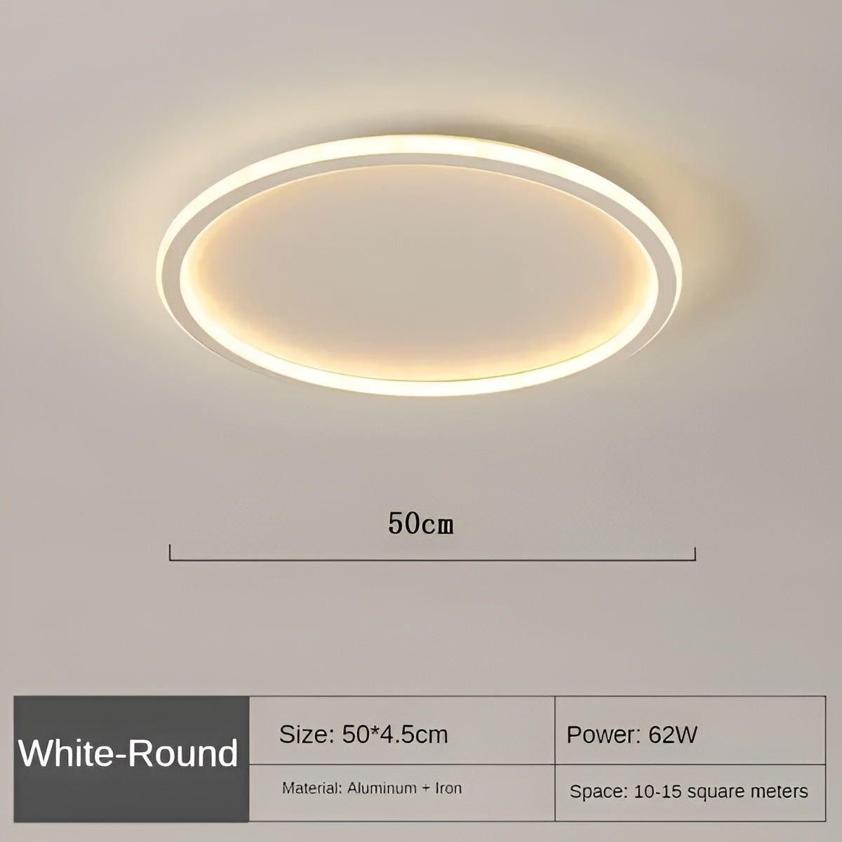 CircleBright Light - Minimalistisk Rund Taklampa för Ditt Hem