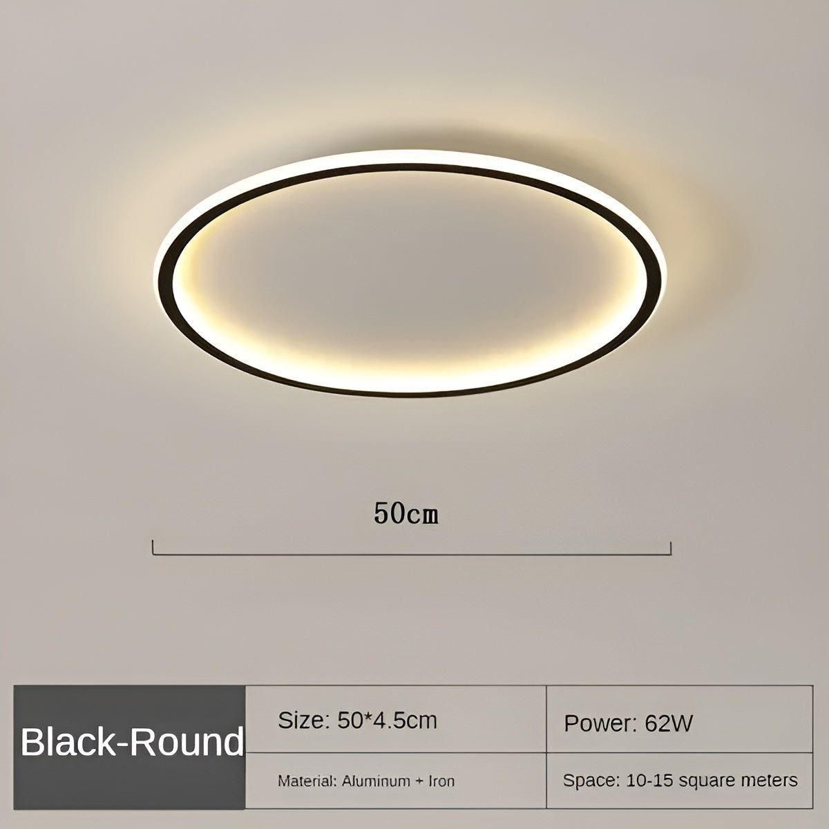 CircleBright Light - Minimalistisk Rund Taklampa för Ditt Hem