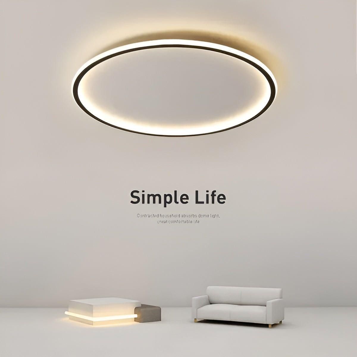 CircleBright Light - Minimalistisk Rund Taklampa för Ditt Hem