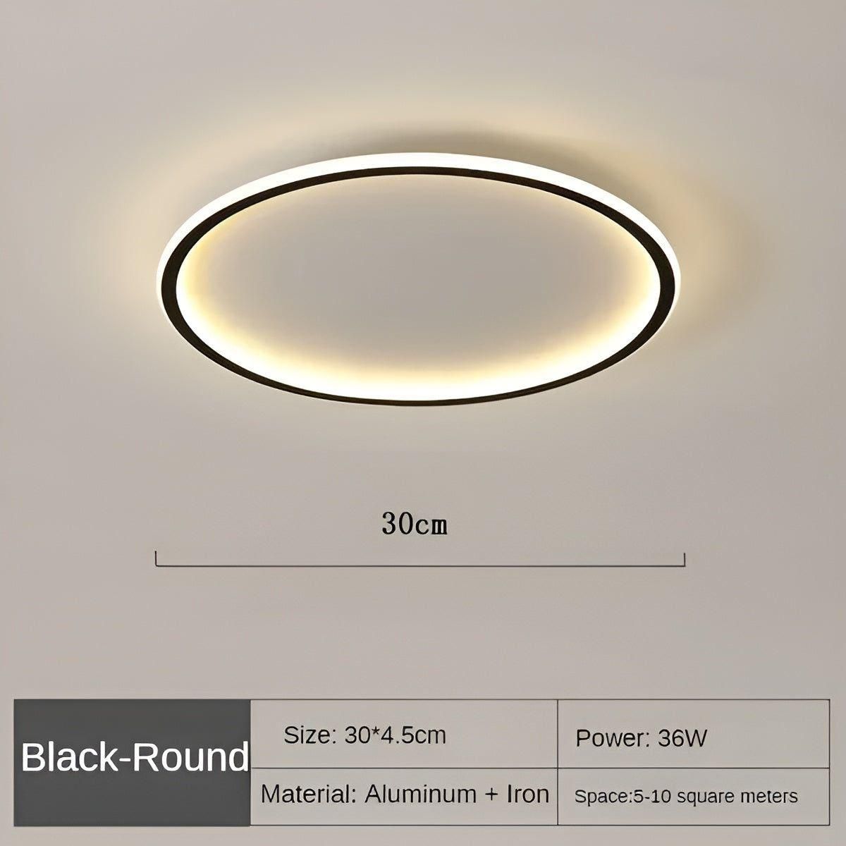 CircleBright Light - Minimalistisk Rund Taklampa för Ditt Hem