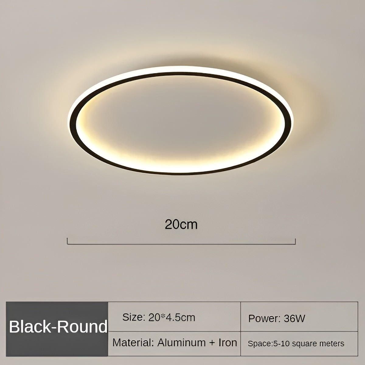 CircleBright Light - Minimalistisk Rund Taklampa för Ditt Hem