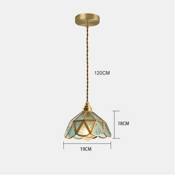 Klassisk Glasmålning Taklampa