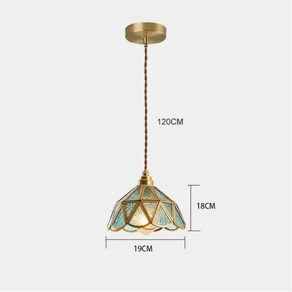 Klassisk Glasmålning Taklampa